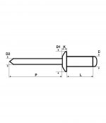 NIT ZRYWALNY ALU/ALU STANDARD 4,8 X 25 - obrazek 3