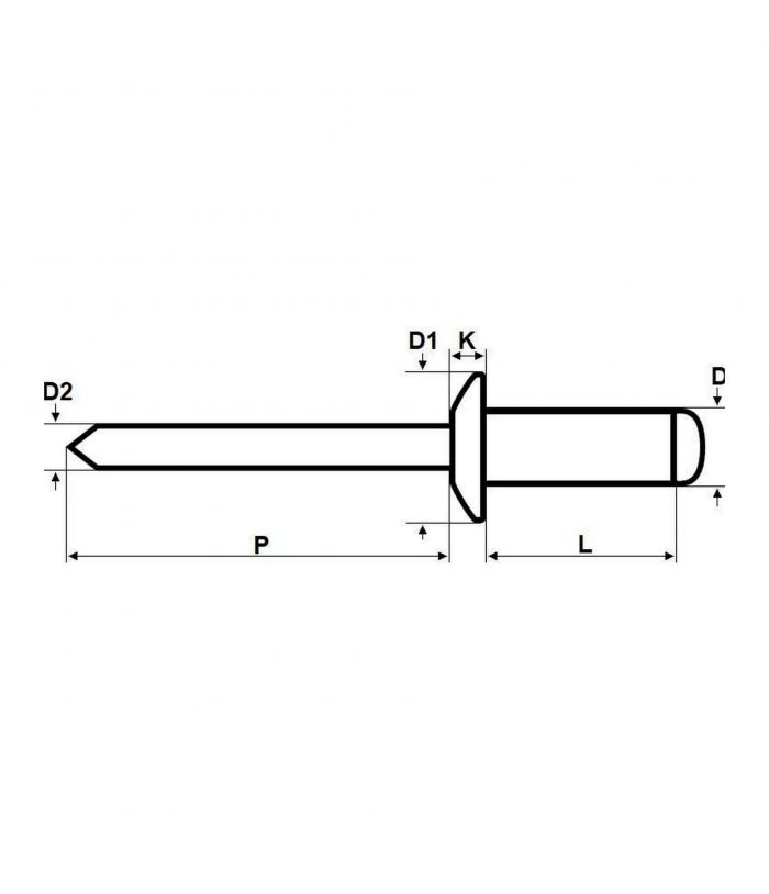 NIT ZRYWALNY ALU/ALU STANDARD 4,8 X 25 - obrazek 3